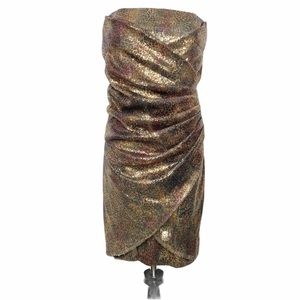 SPEECHLESS Strapless Gold Sequin Party Dress 11